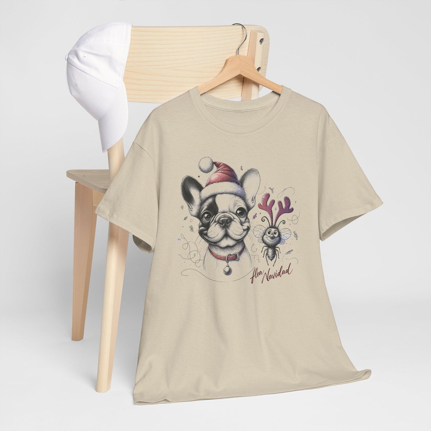 "Flea Navidad" Frenchie - WhimsyInkWear