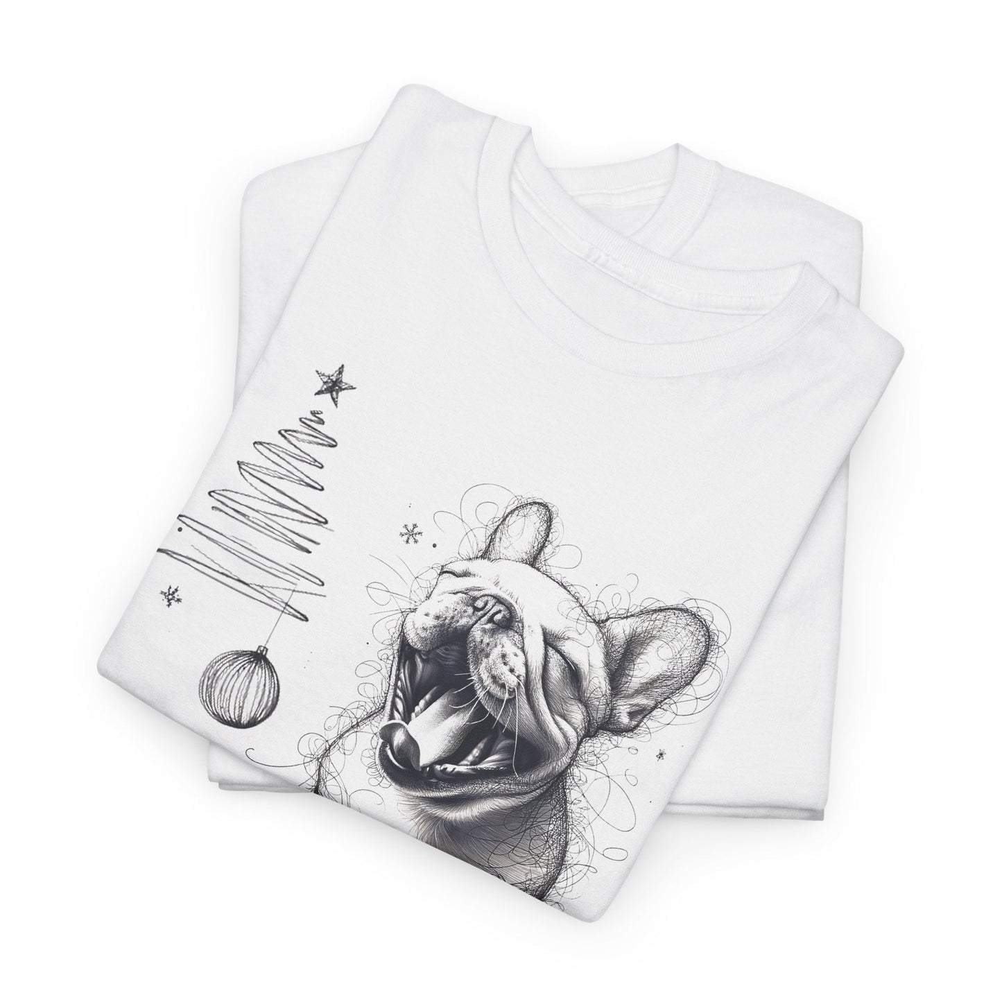 Frenchie Under the Christmas Tree - WhimsyInkWear