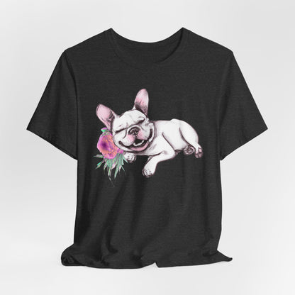 Frenchie with a Rose