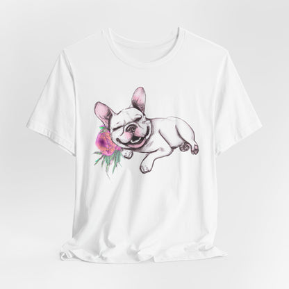 Frenchie with a Rose