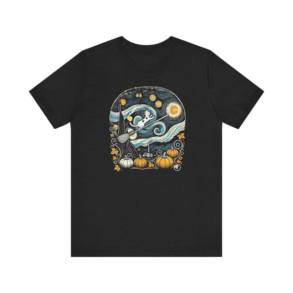 Halloween Starry Night - Broom Cat