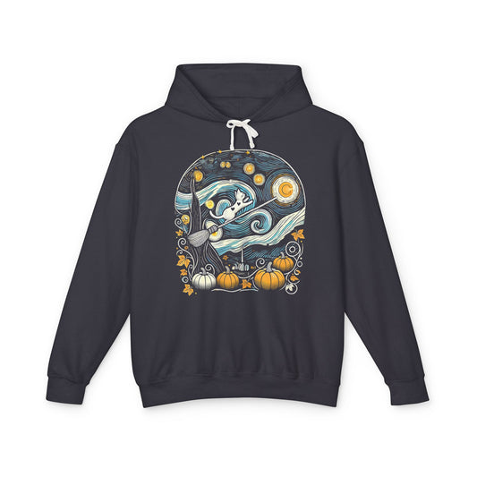 Halloween Starry Night - Broom Cat