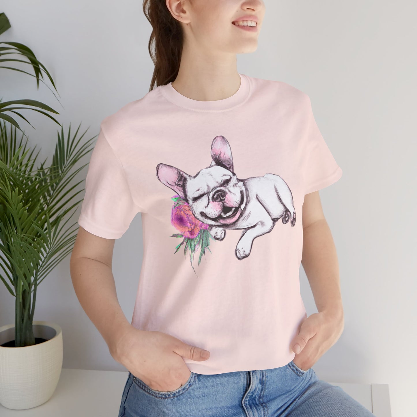 Frenchie with a Rose