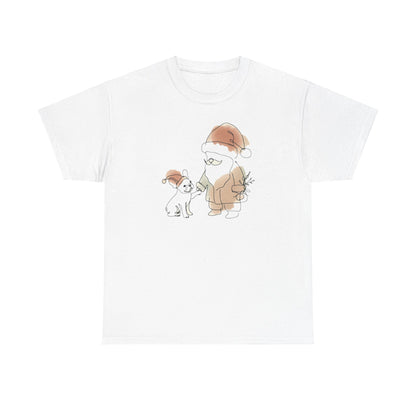 Minimalist Santa and a Frenchie