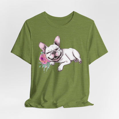 Frenchie with a Rose