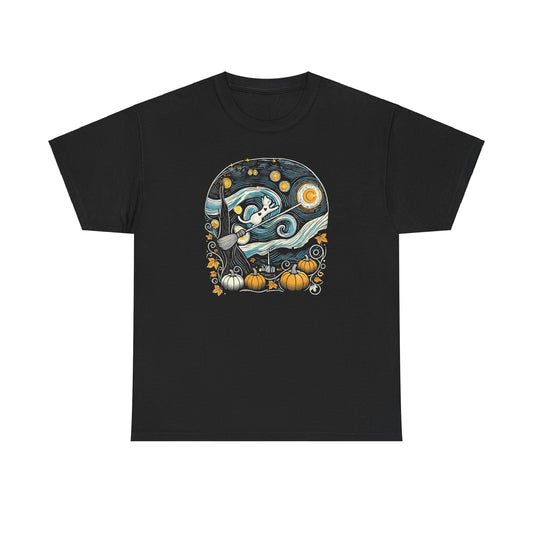 Halloween Starry Night - Broom Cat