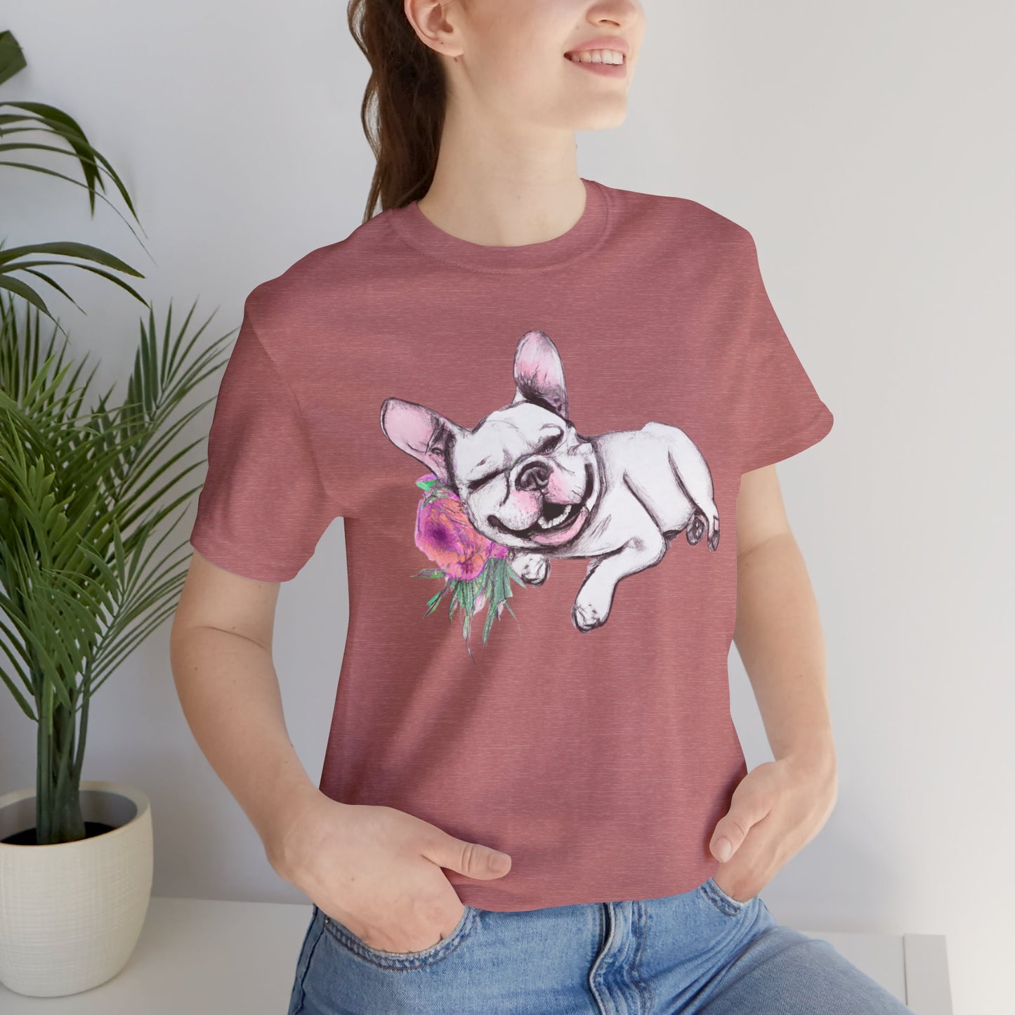 Frenchie with a Rose