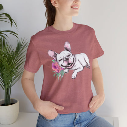 Frenchie with a Rose