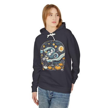 Halloween Starry Night - Broom Cat