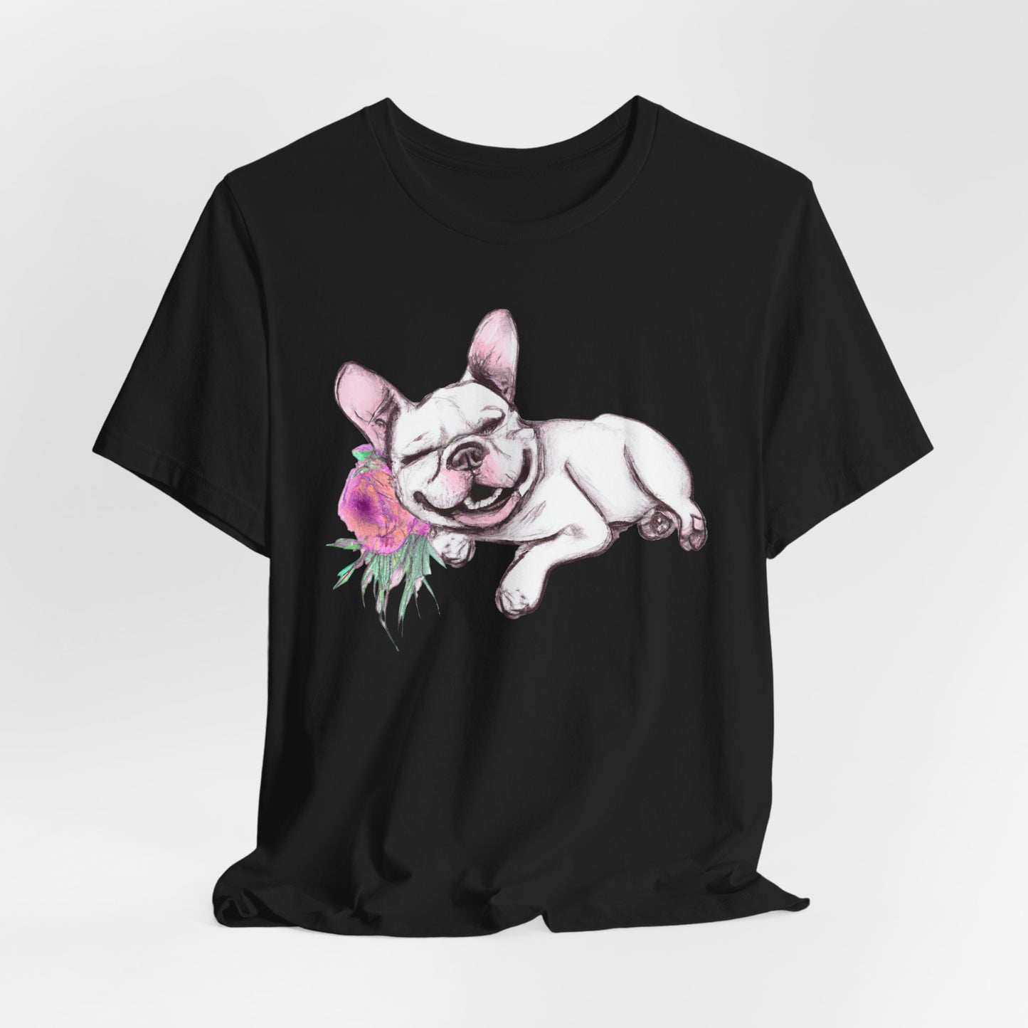 Frenchie with a Rose