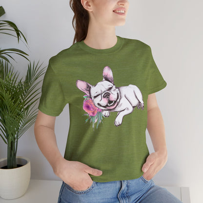 Frenchie with a Rose