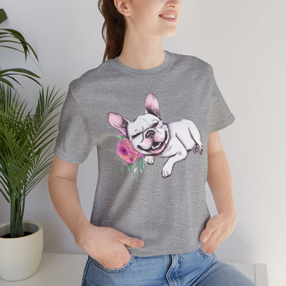 Frenchie with a Rose