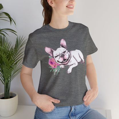 Frenchie with a Rose