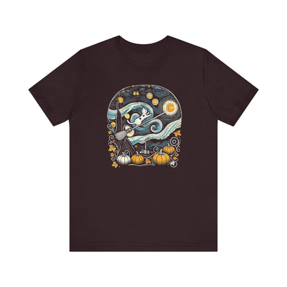 Halloween Starry Night - Broom Cat
