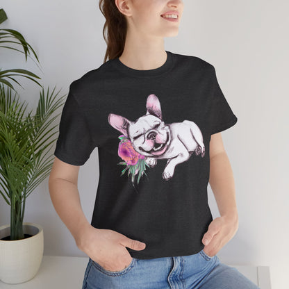 Frenchie with a Rose