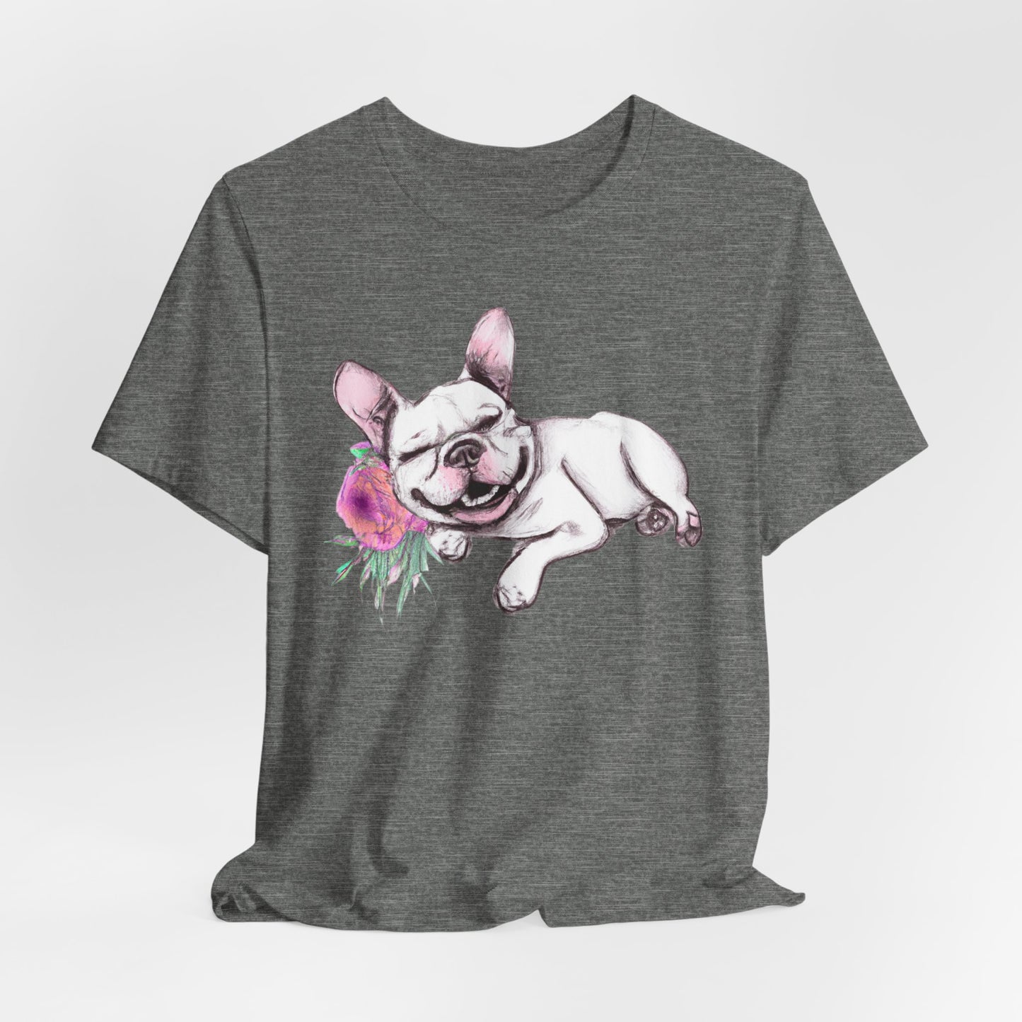 Frenchie with a Rose