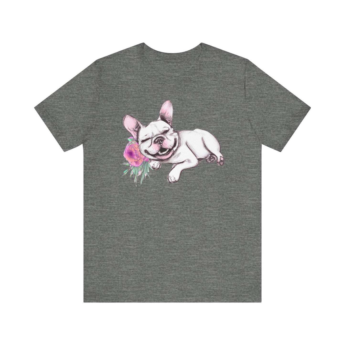 Frenchie with a Rose