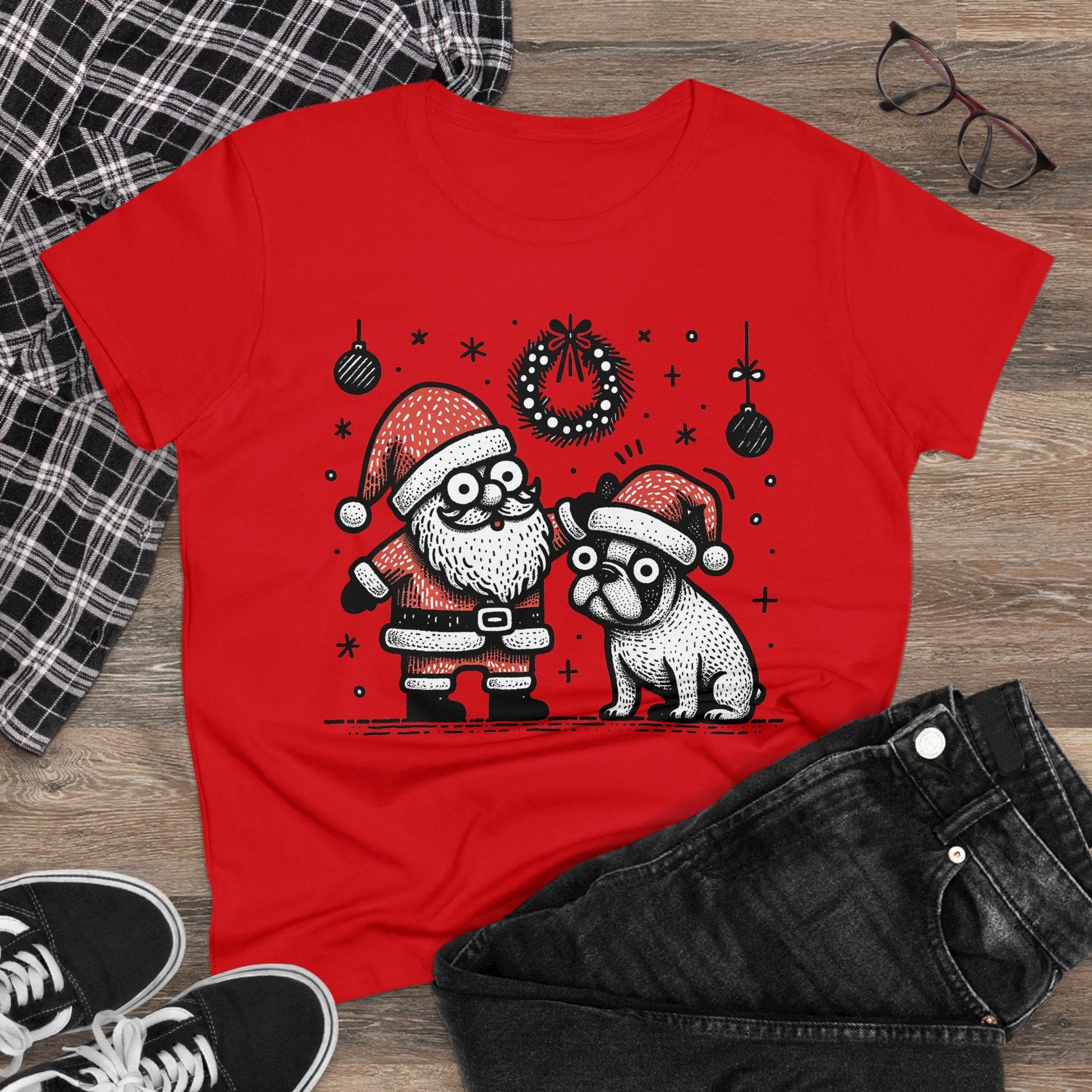Bugaboo Santa and Frenchie - WhimsyInkWear