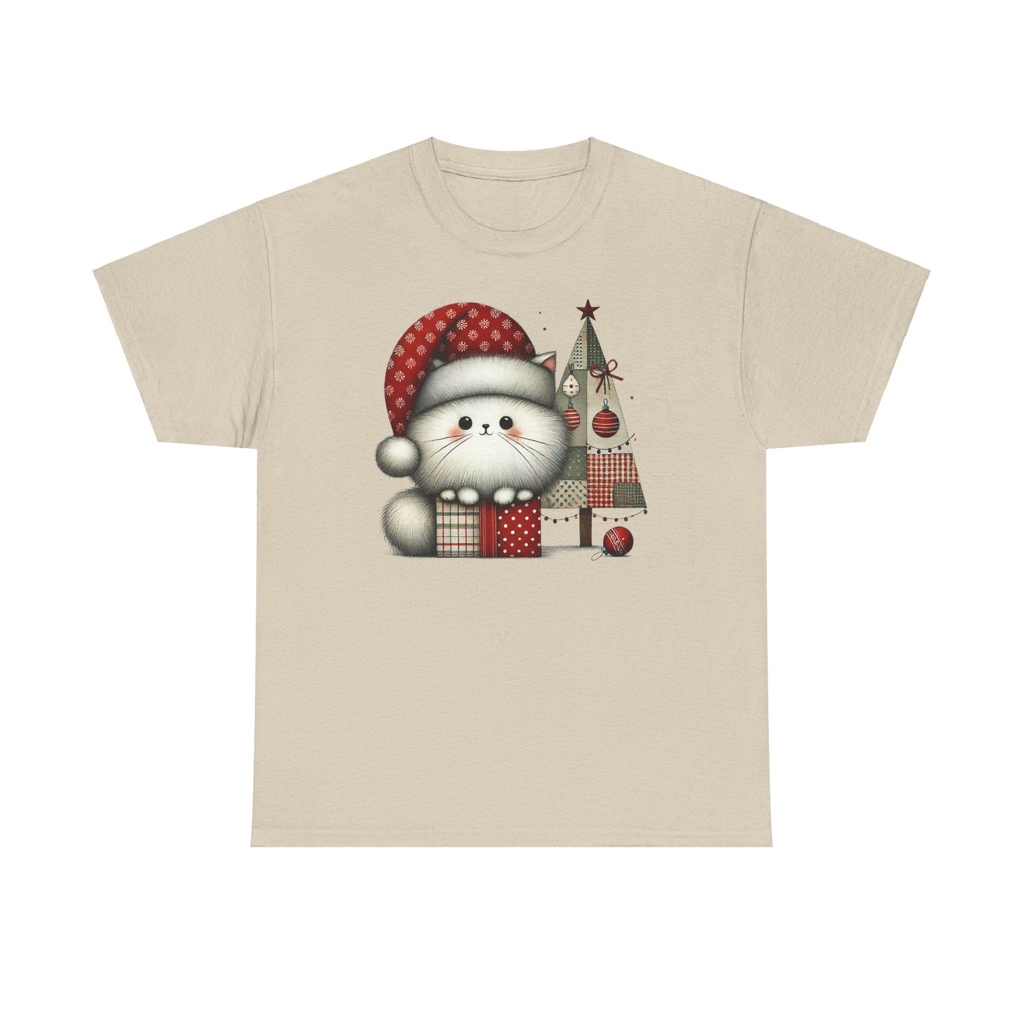 Christmas Poofball Kitty - WhimsyInkWear