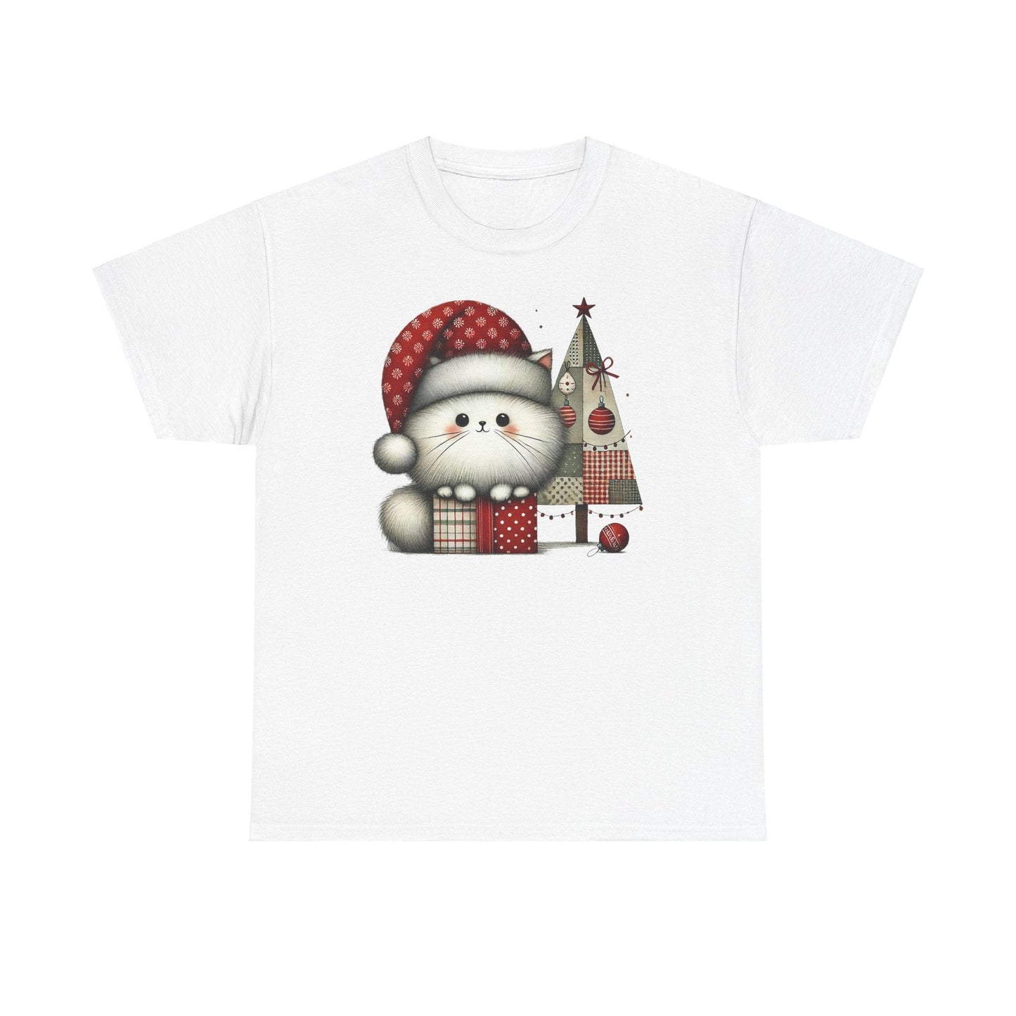 Christmas Poofball Kitty - WhimsyInkWear