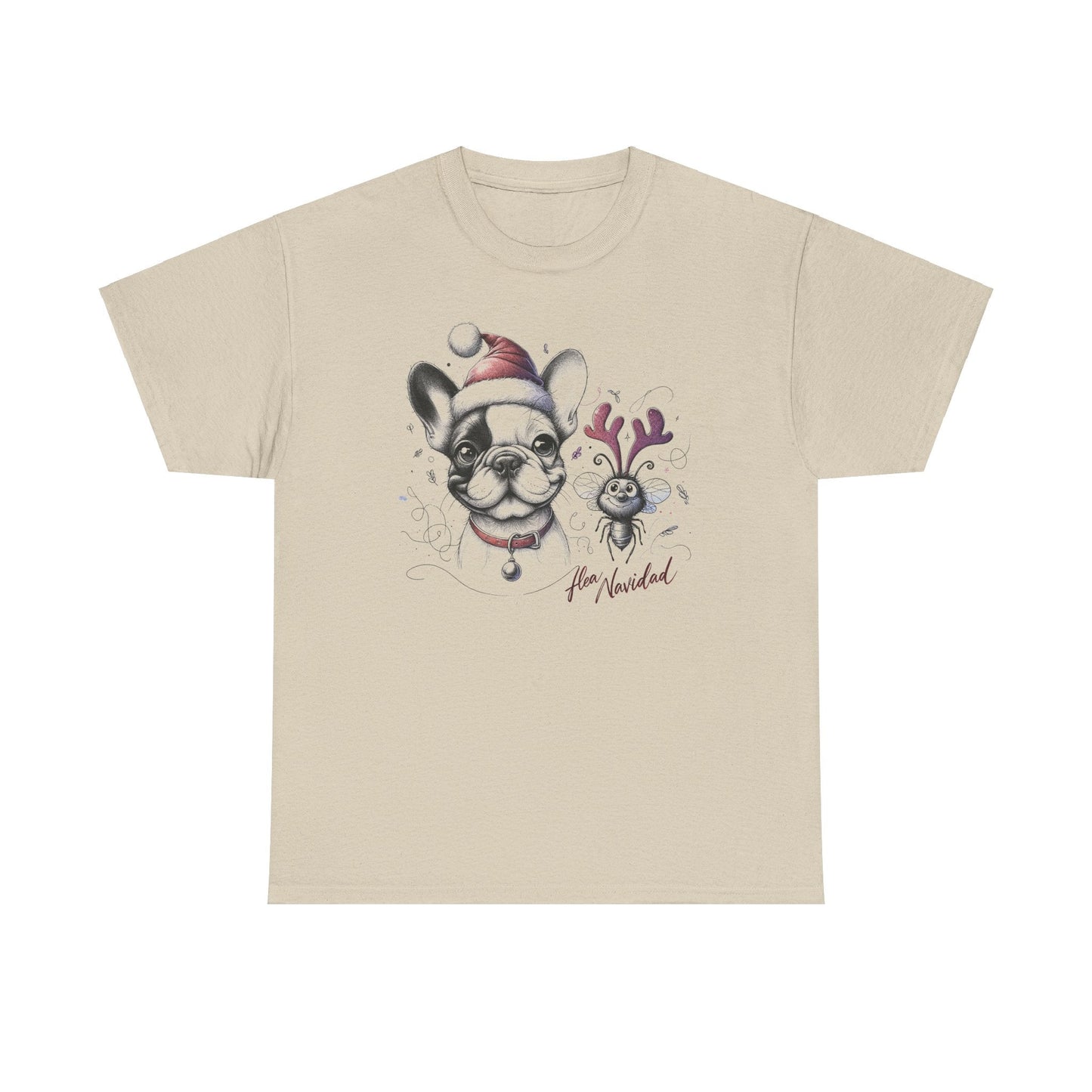 "Flea Navidad" Frenchie - WhimsyInkWear