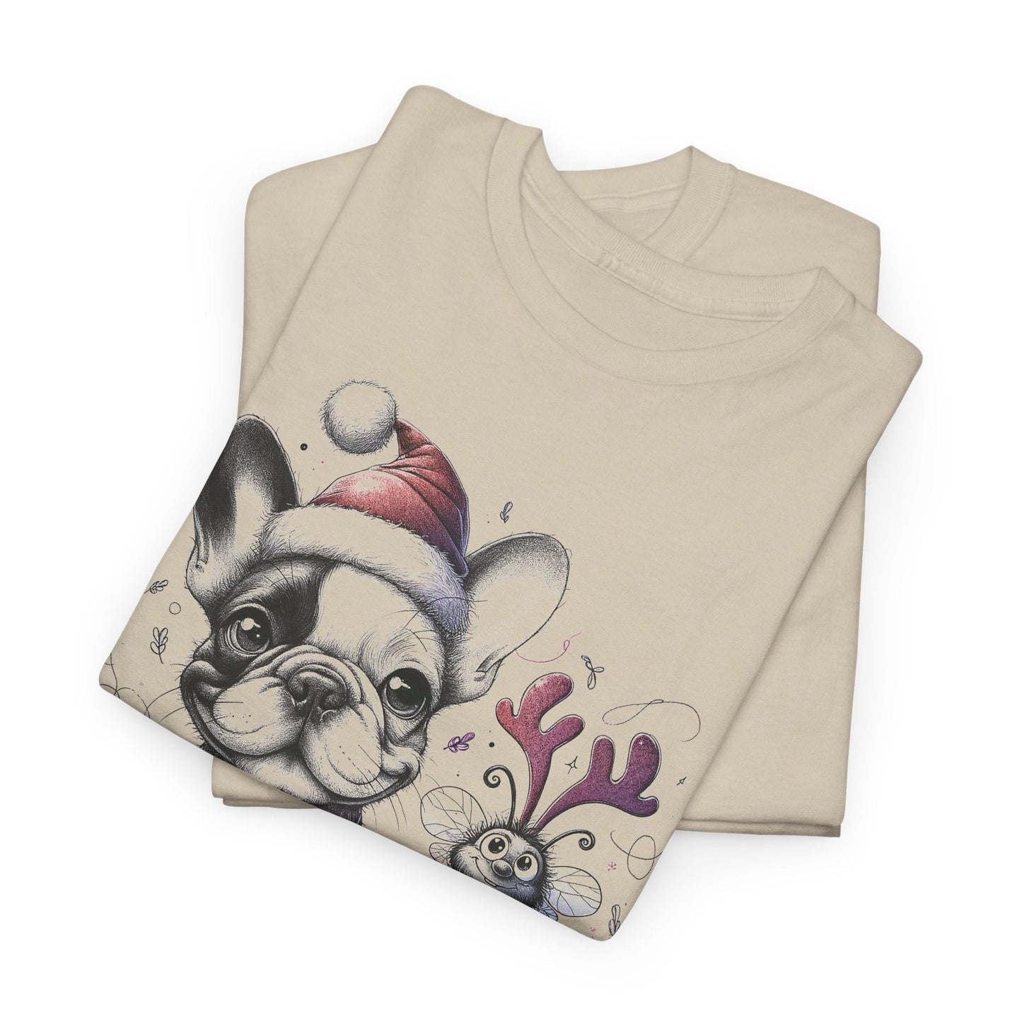 "Flea Navidad" Frenchie - WhimsyInkWear
