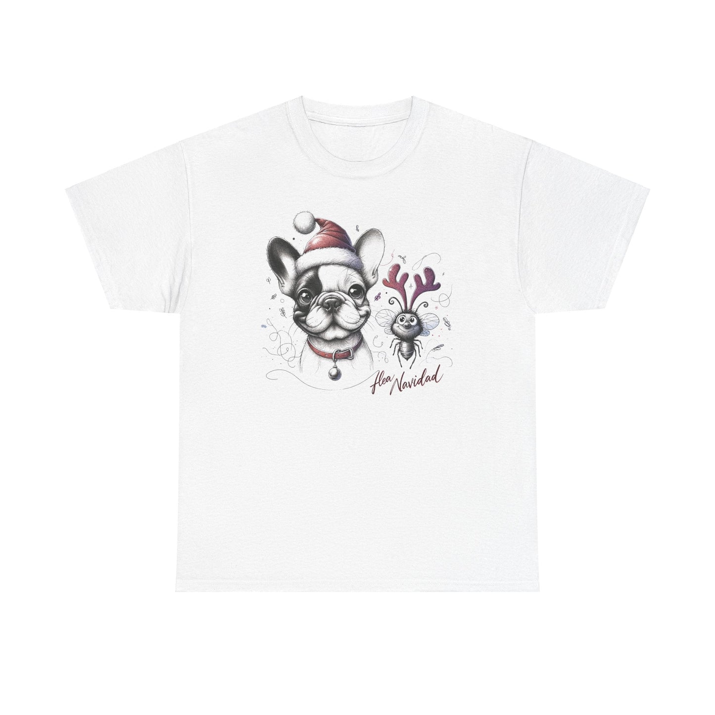 "Flea Navidad" Frenchie - WhimsyInkWear