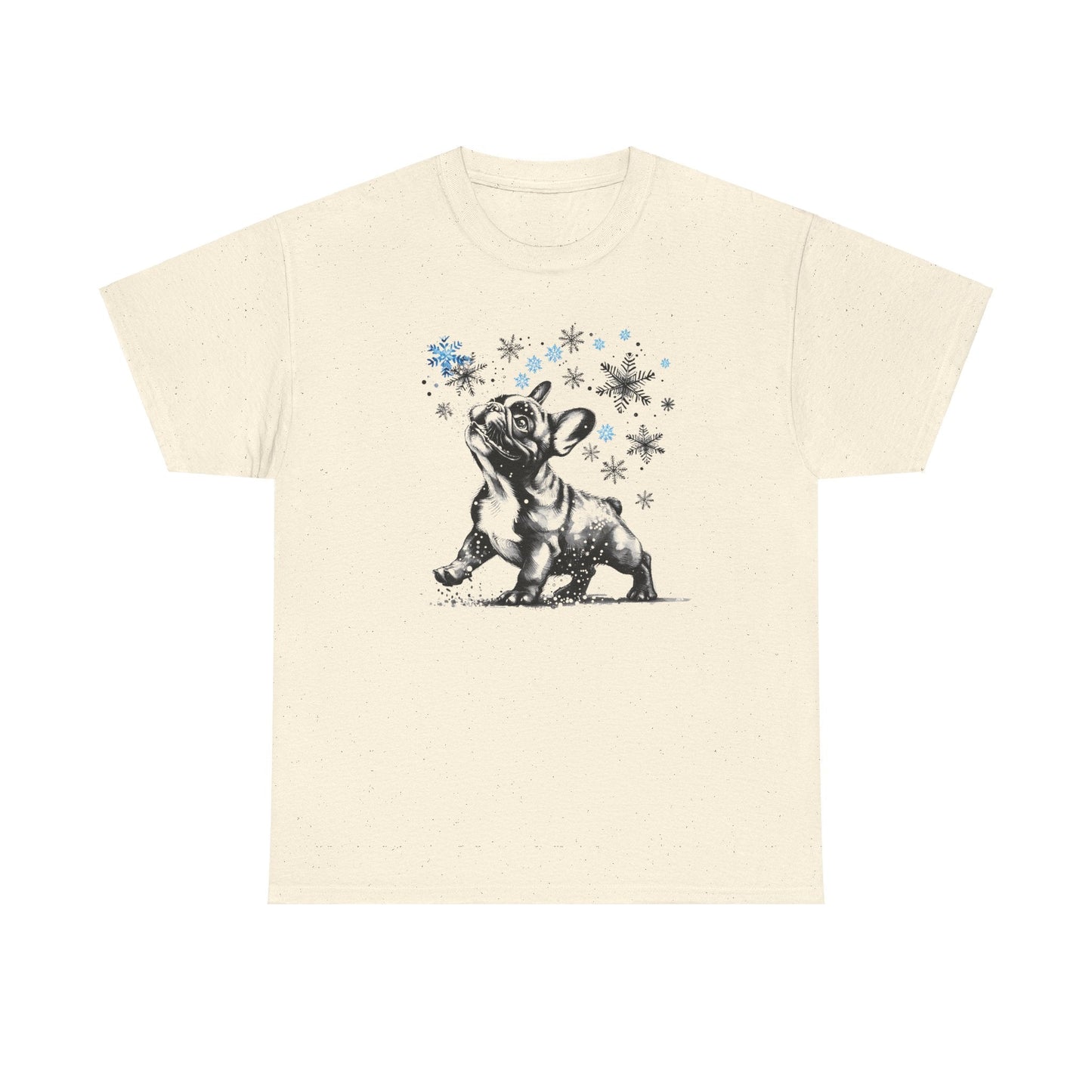 French Bulldog Fun with Snow - WhimsyInkWear