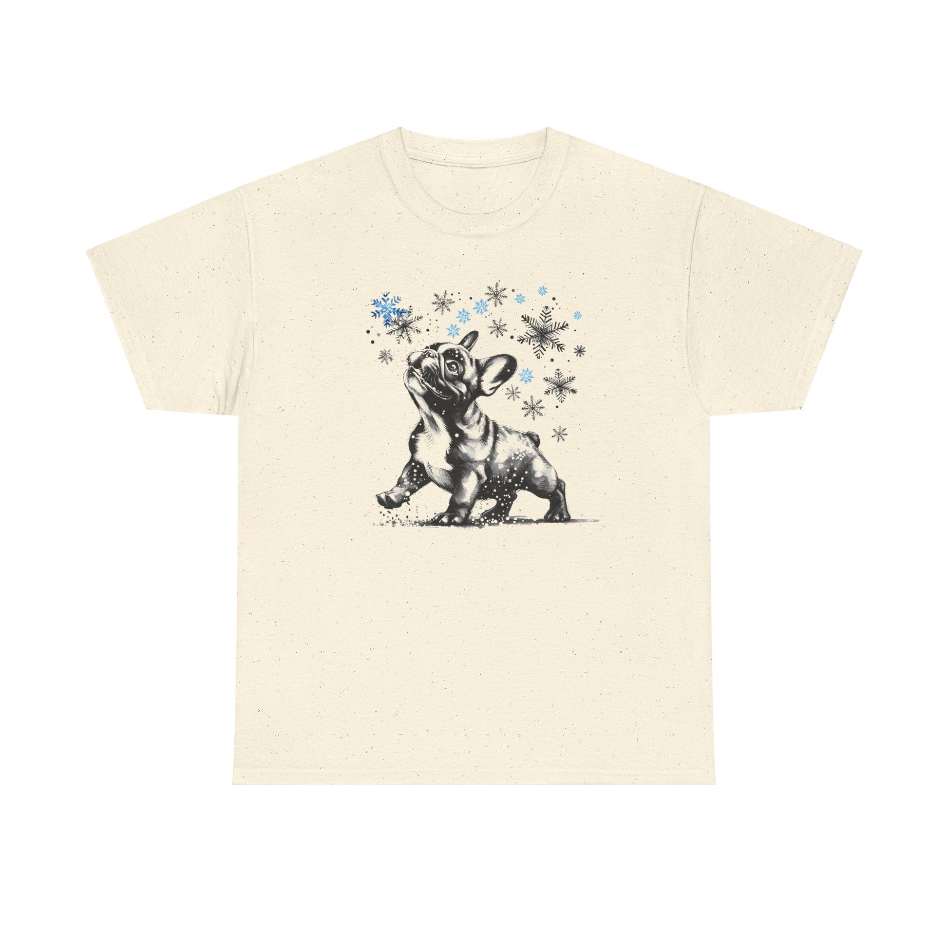French Bulldog Fun with Snow - WhimsyInkWear