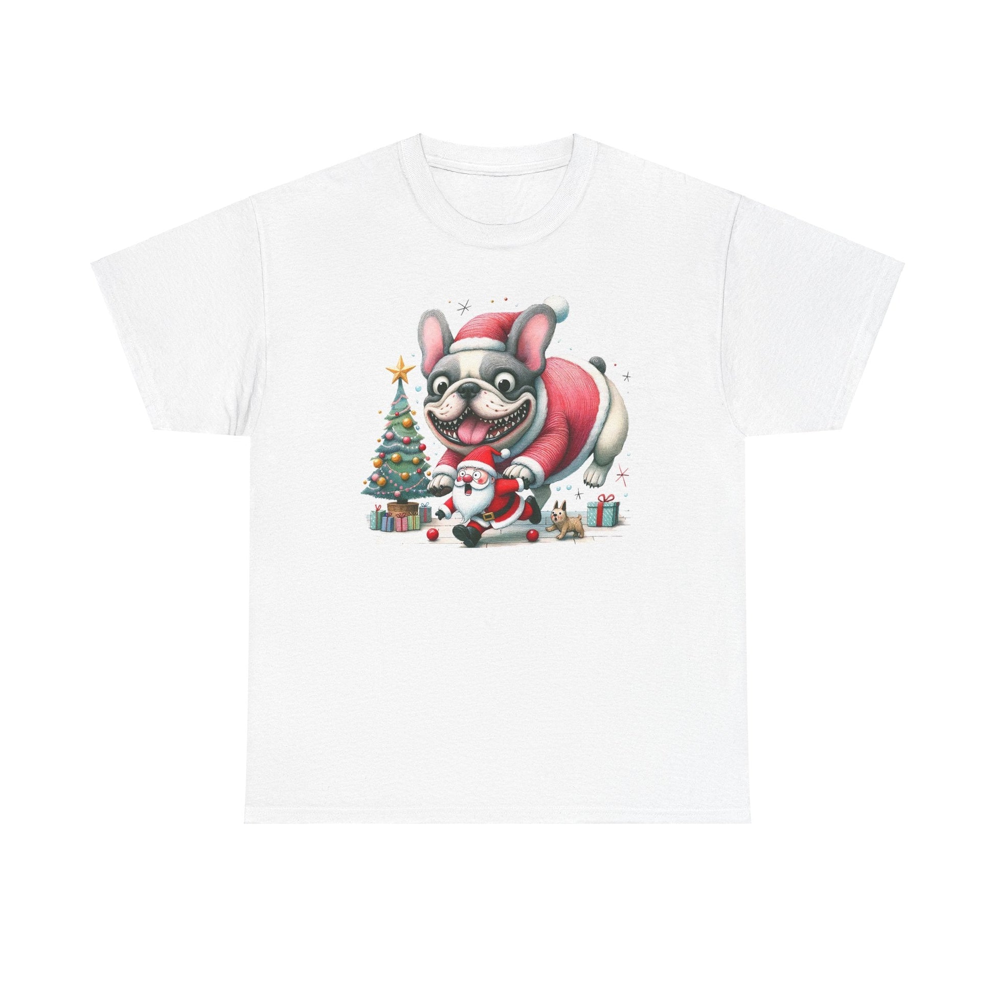 Frenchie Chasing Santa - WhimsyInkWear
