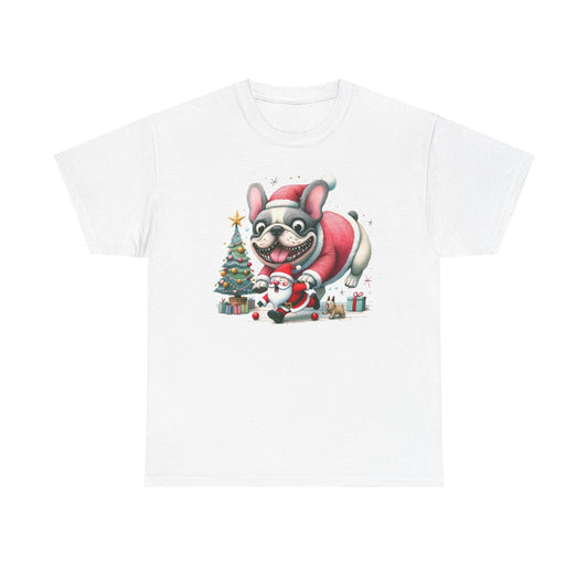Frenchie Chasing Santa - WhimsyInkWear