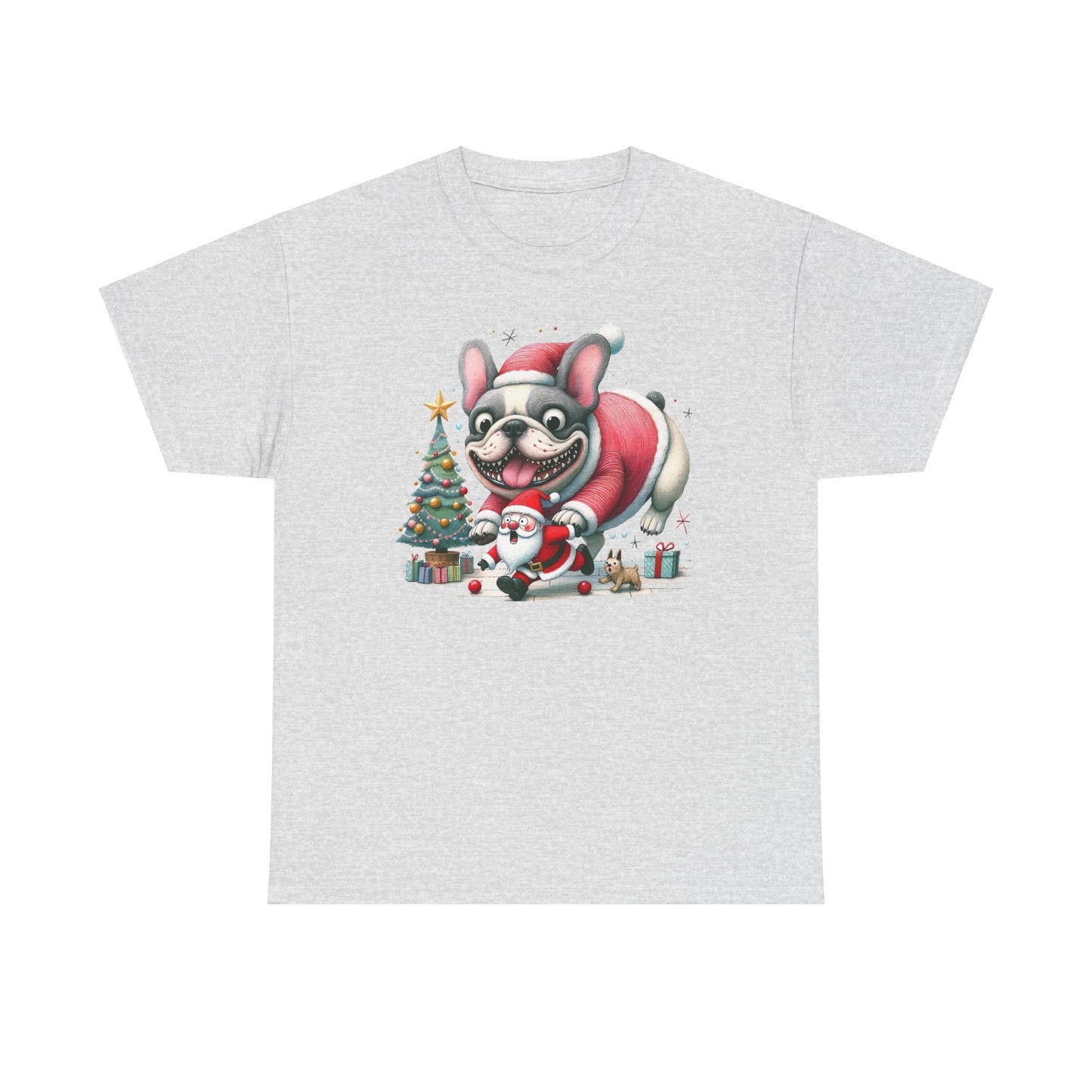 Frenchie Chasing Santa - WhimsyInkWear