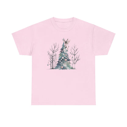 Frenchie Climbing the Christmas Tree - WhimsyInkWear