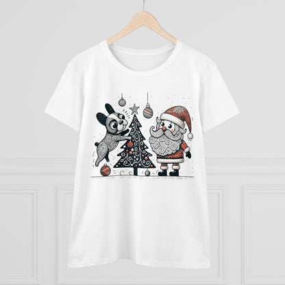 Frenchie Decorating the Christmas Tree - WhimsyInkWear