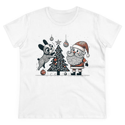 Frenchie Decorating the Christmas Tree - WhimsyInkWear