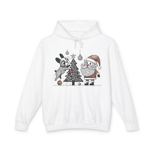 Frenchie Decorating the Christmas Tree - WhimsyInkWear
