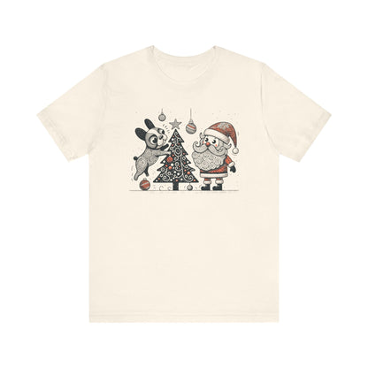 Frenchie Decorating the Christmas Tree - WhimsyInkWear