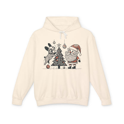 Frenchie Decorating the Christmas Tree - WhimsyInkWear