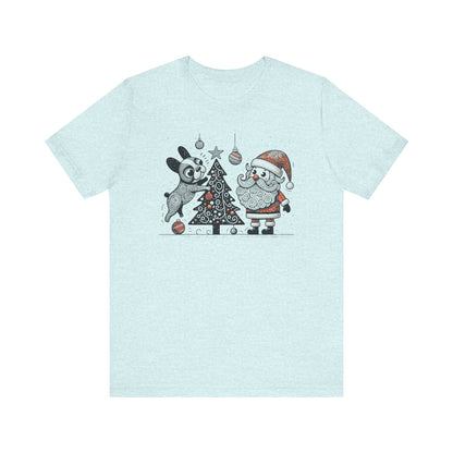 Frenchie Decorating the Christmas Tree - WhimsyInkWear