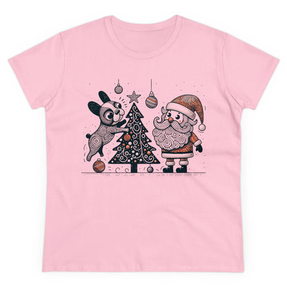 Frenchie Decorating the Christmas Tree - WhimsyInkWear