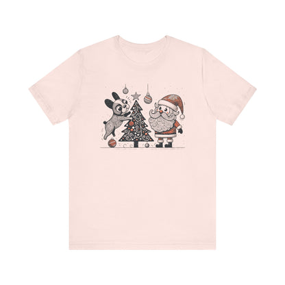 Frenchie Decorating the Christmas Tree - WhimsyInkWear