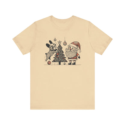 Frenchie Decorating the Christmas Tree - WhimsyInkWear