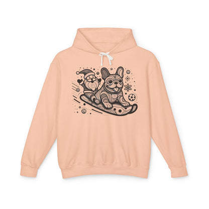 Frenchie Sledding with Santa - WhimsyInkWear