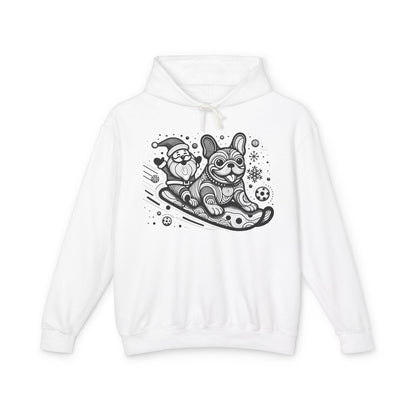 Frenchie Sledding with Santa - WhimsyInkWear