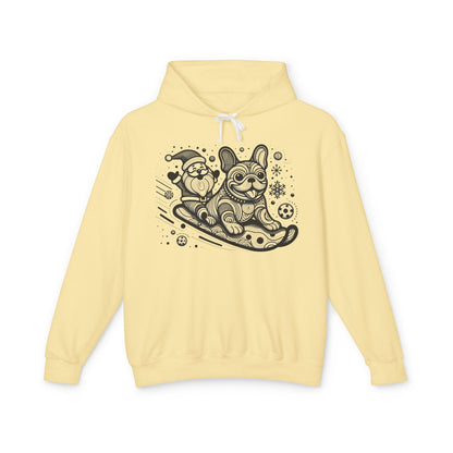 Frenchie Sledding with Santa - WhimsyInkWear