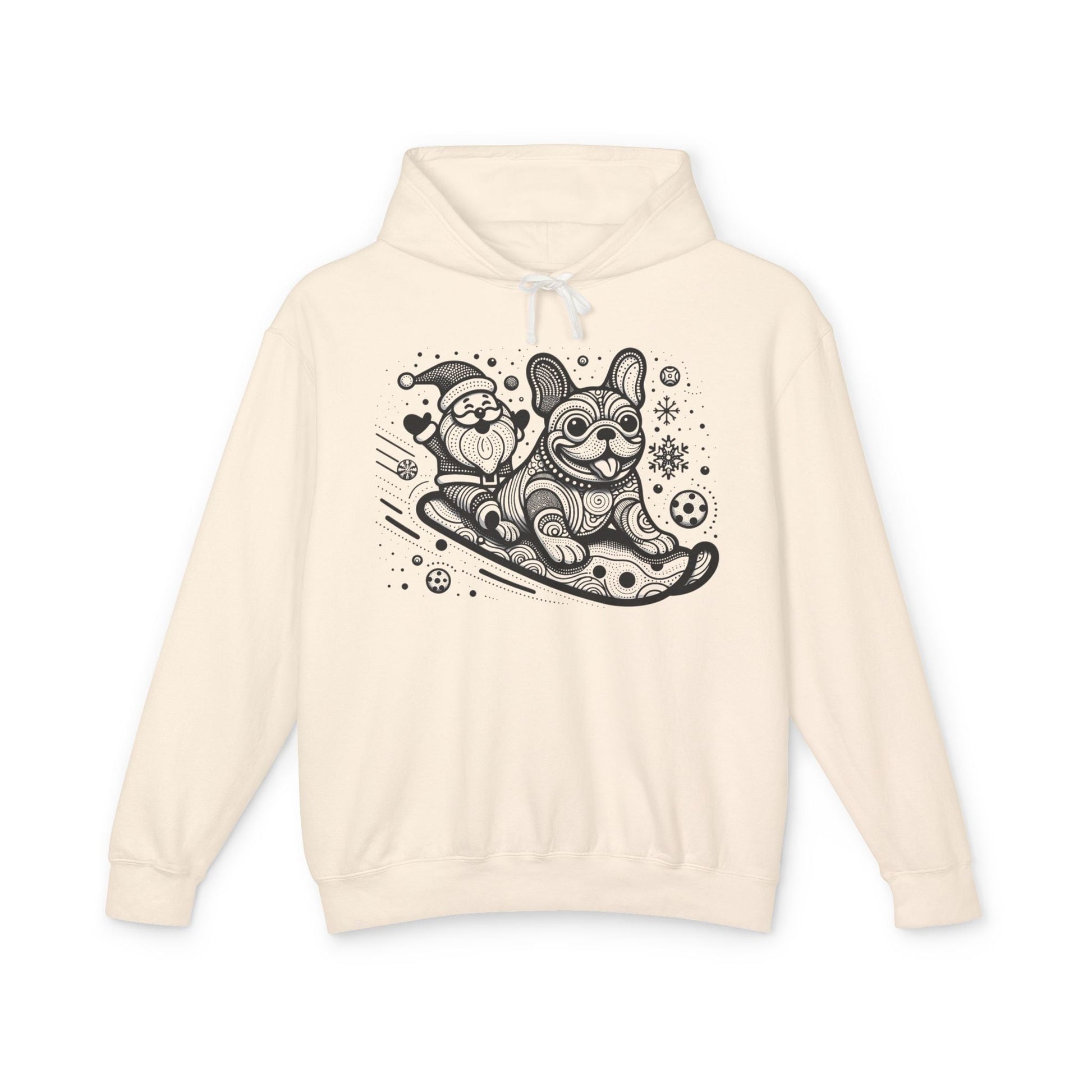 Frenchie Sledding with Santa - WhimsyInkWear