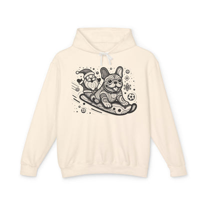 Frenchie Sledding with Santa - WhimsyInkWear