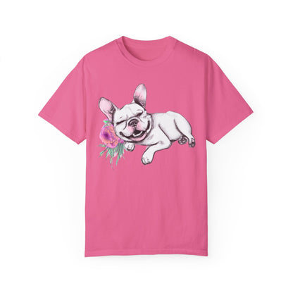 Frenchie with a Rose - WhimsyInkWear