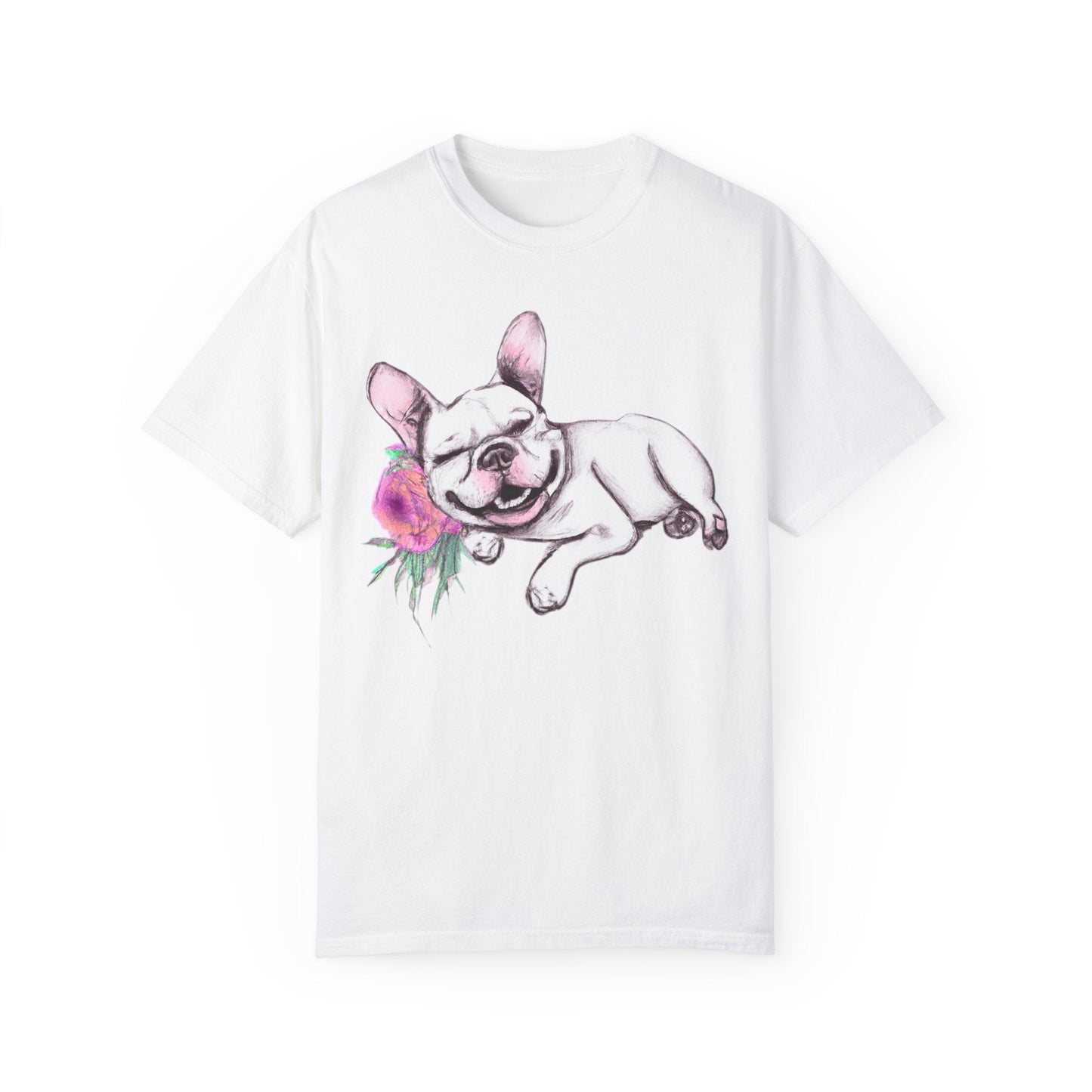 Frenchie with a Rose - WhimsyInkWear