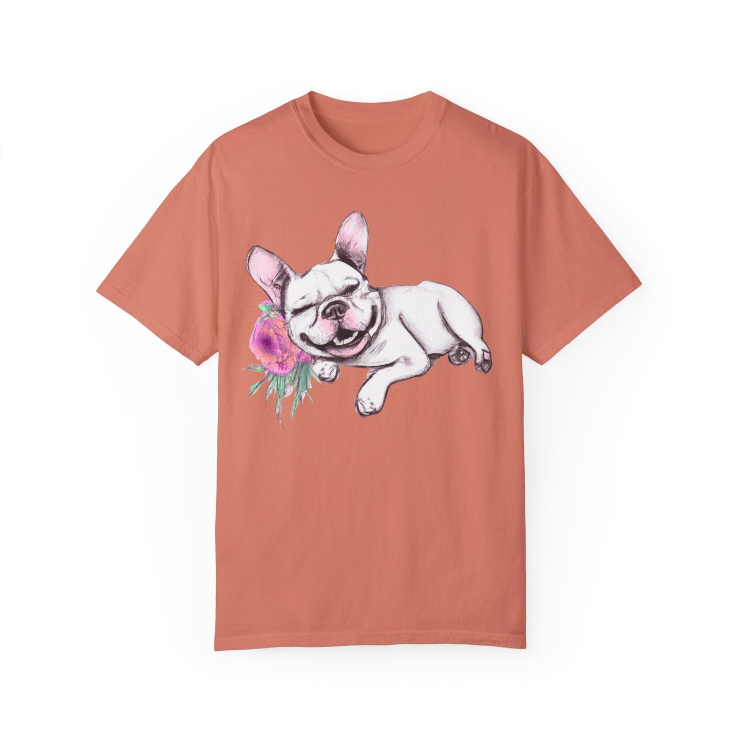 Frenchie with a Rose - WhimsyInkWear